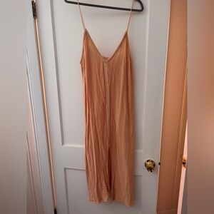 Jen's Pirate Booty Peach Orange Boho Slip Dress midi